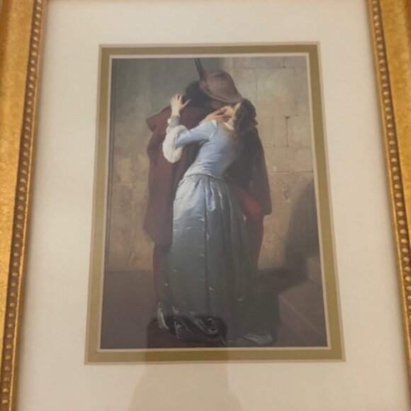 VINTAGE Francesco Hayez - "The kiss" - lithograph PRINT - Picture 4 of 4